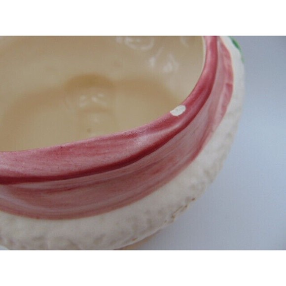 Small Brown Christmas Teddy Bear Cookie or Candy Jar Ceramic Hand Painted - Picture 7 of 12